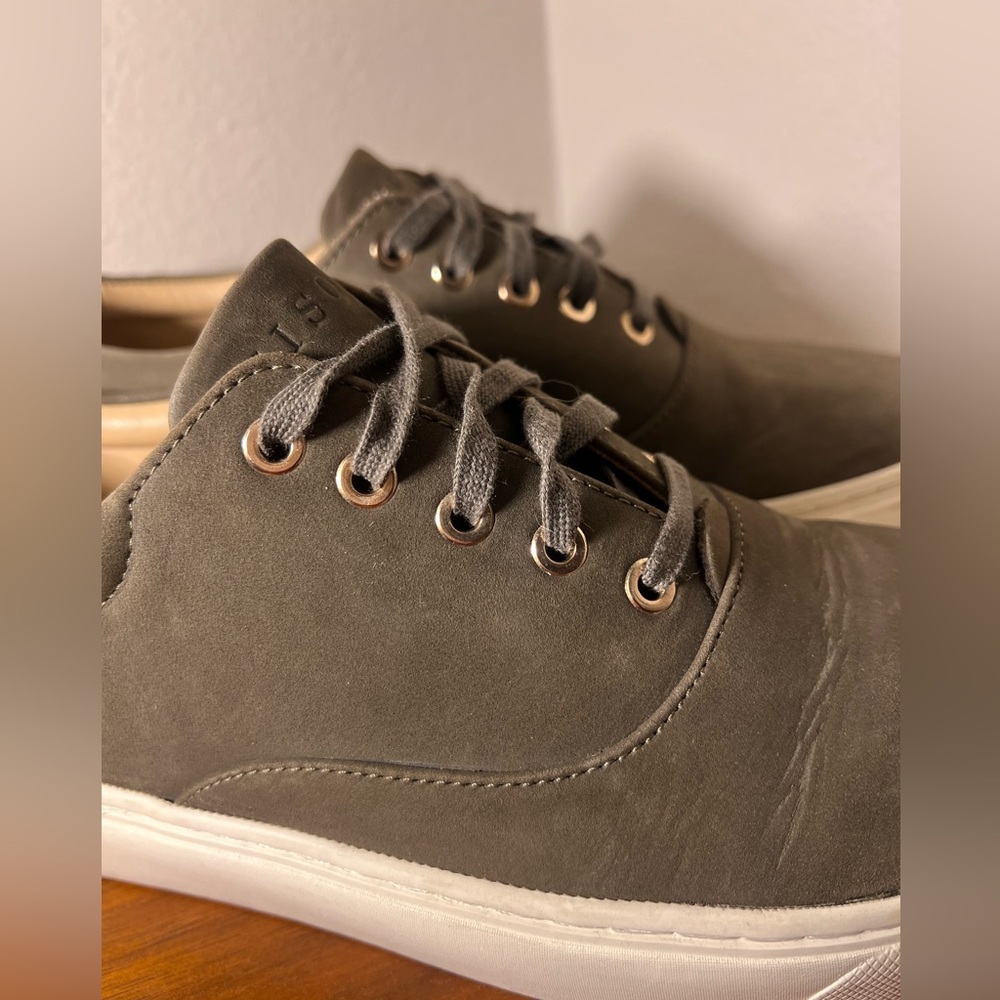 Nisolo Elayna Everyday Sneaker Moss Green Leather Size 8.5 - Picture 8 of 13